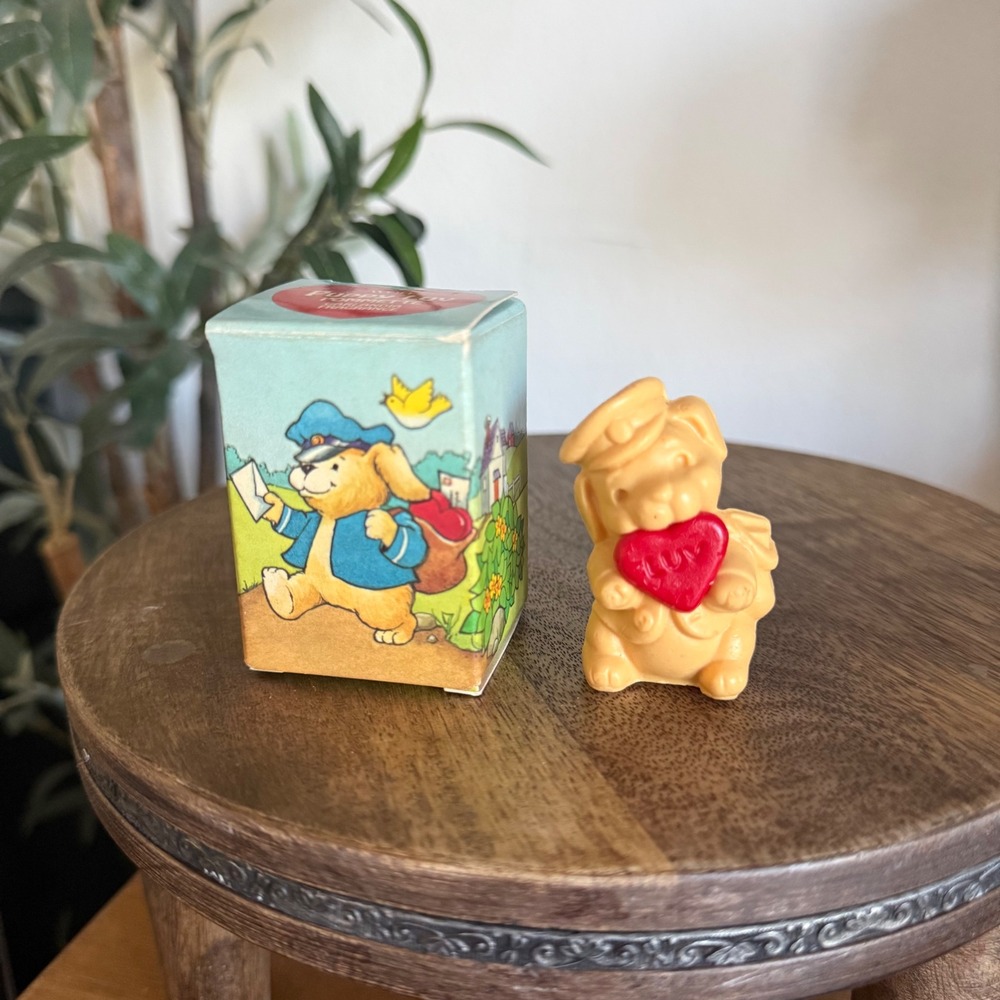 Vintage Avon Puppy Luv Pommette Garlandia Fragrance Pomander 1983 Dog Heart Box